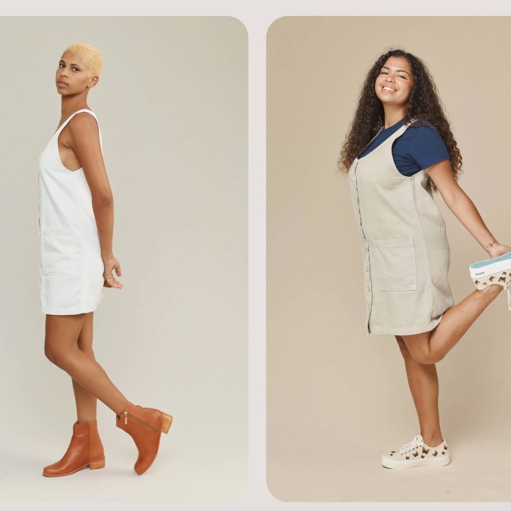 Jungmaven jumper dress in Canvas